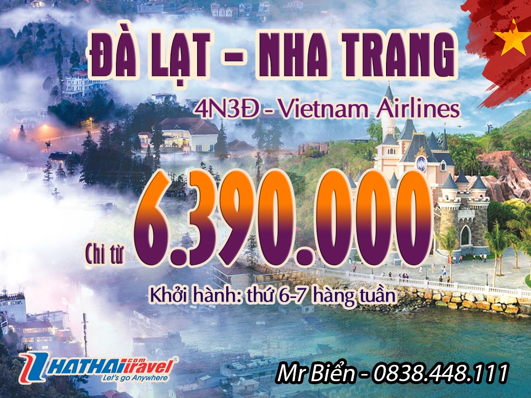 ĐÀ LẠT – NHA TRANG 5n4đ Bay Vietnam Airlines