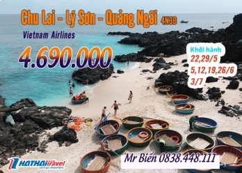 CHU LAI – LÝ SƠN – QUẢNG NGÃI 4N3Đ bay Vietnam Airlines