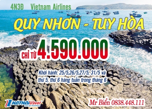 TUY HÒA – QUY NHƠN 4N3Đ bay Vietnam Airlines